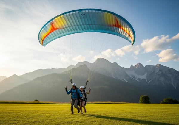 Sichere Landung nach dem Tandemflug Pfronten