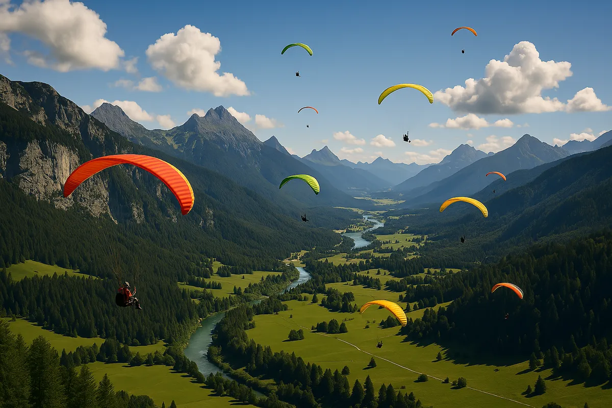 Tandemflug Pfronten am Breitenberg mit Blick über das Allgäu