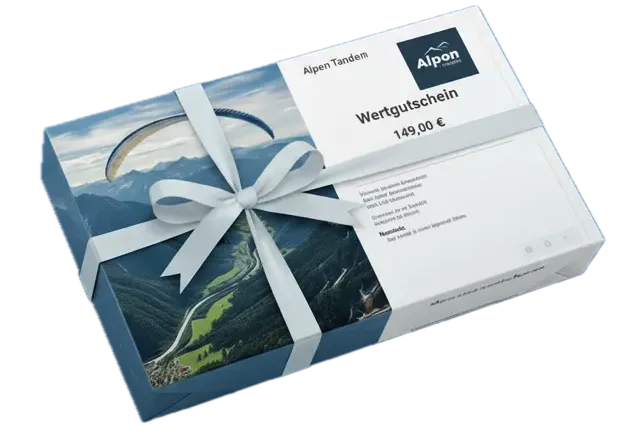 Gleitschirm-Tandemflug Pfronten Gutschein - Geschenkbox